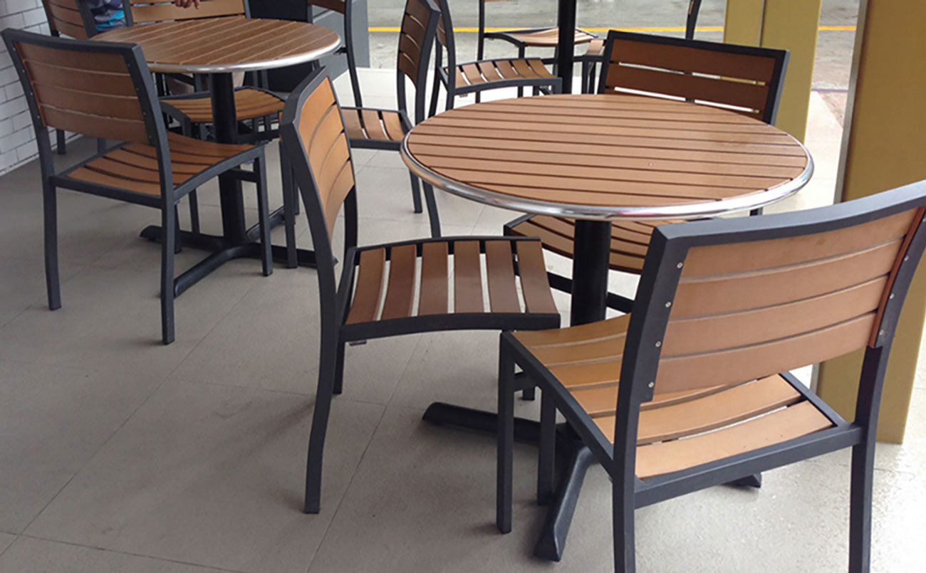 Kfc flat table bases outdoor