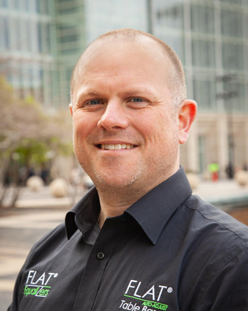 Headshot of Andy O'Donnell, FLAT's Global Marketing Director