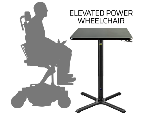 Wheelchair Height Chart - Elevated